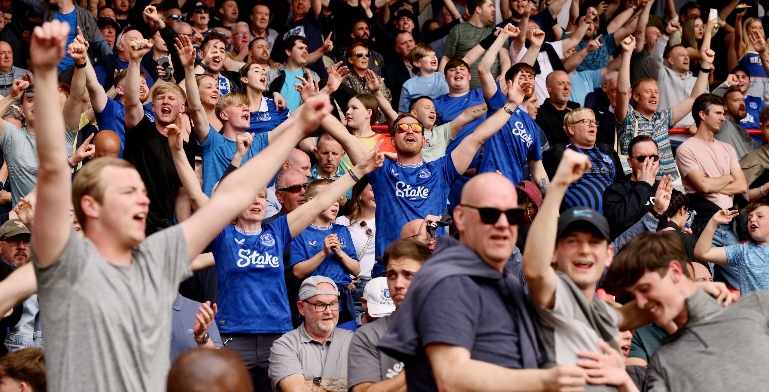 Everton fans in the crowds