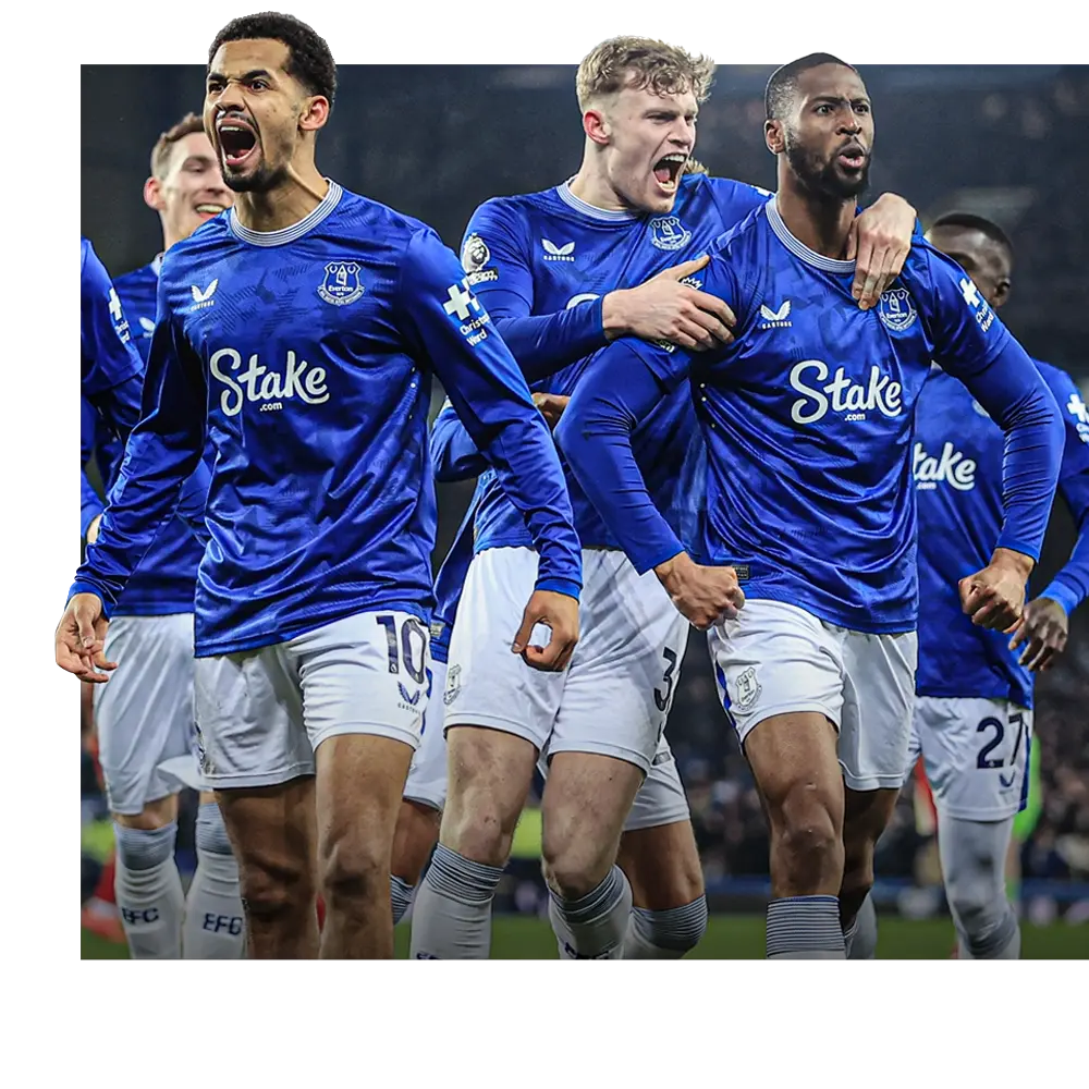 Everton F.C. players at Goodison Park